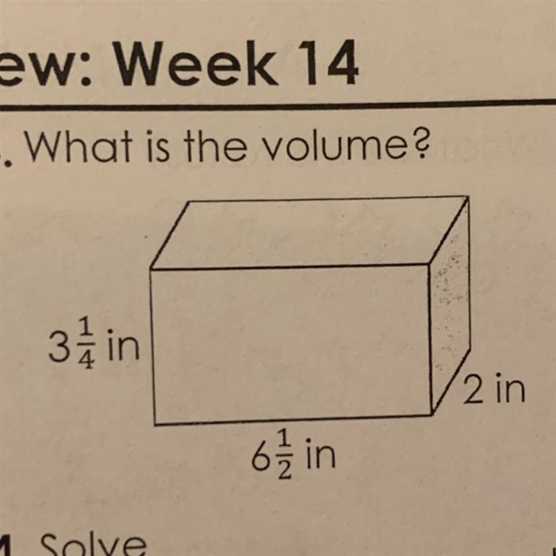 What is the volume? 3 1/4 in 6 1/2 in 2 in-example-1