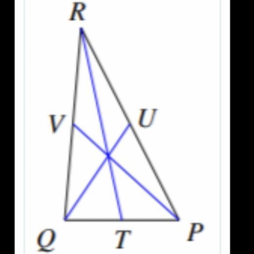 VP is a median of triangle PRQ. If segment QR is 8.5 inches, find the length of segment-example-1