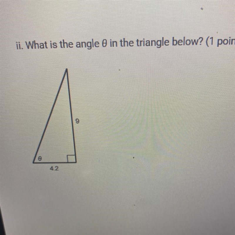 Ii. What is the angle in the triangle below? (1 point) Helppp 70 pointsssssss!!!!-example-1