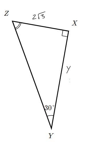 Solve for y A) 6 B) 6 sqrt 3 C) 4 D) 4 sqrt 3-example-1