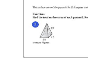 PLEASE HELPPPP FIND THE SURFACE AREA OF THE PYRAMID.-example-1