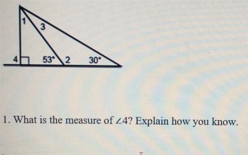 What is the measure of 4? Explain how you know.​-example-1