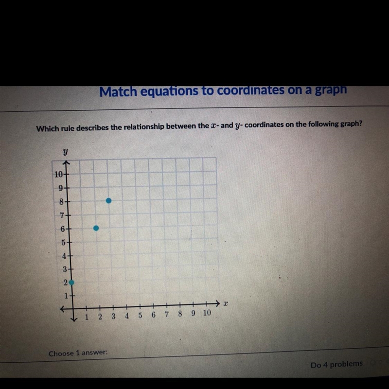 Which rule describes the relationship between the x-and y-coordinates on the-example-1