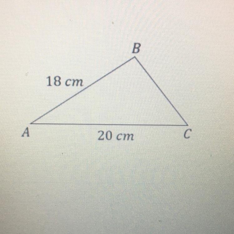 In triangle ABC below , which of the following can NOT be the length of the missing-example-1