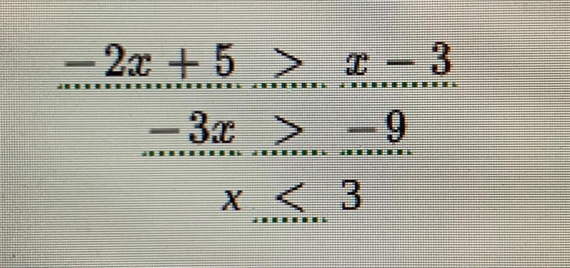 John turned in the following solution to an inequality and his teacher marked it wrong-example-1