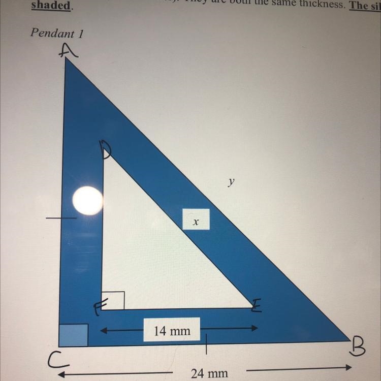 Help how do I solve for x and y when they are they on the same corresponding side-example-1