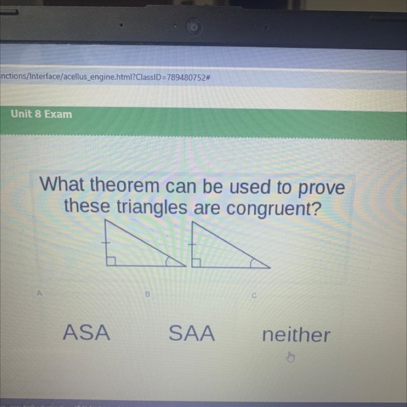 What theorem can be used to prove these triangles are congruent?-example-1