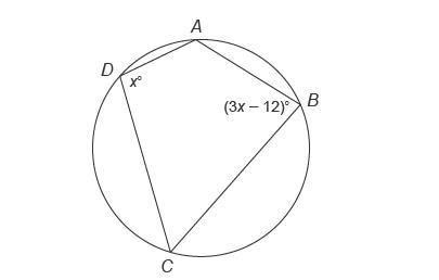 Plz help me!!! ​Quadrilateral ABCD​ is inscribed in this circle. What is the measure-example-1