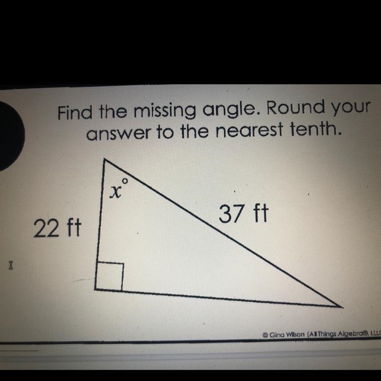 Find the missing side. Round your answer to the nearest tenth.-example-1