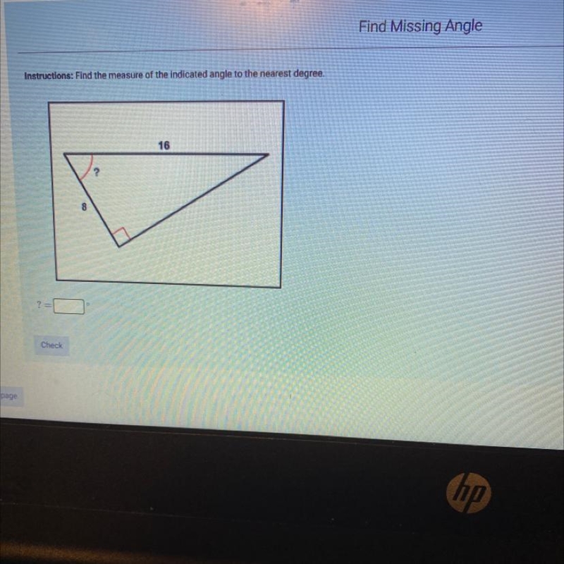 Find the measure of the indicated angle to the nearest degree-example-1