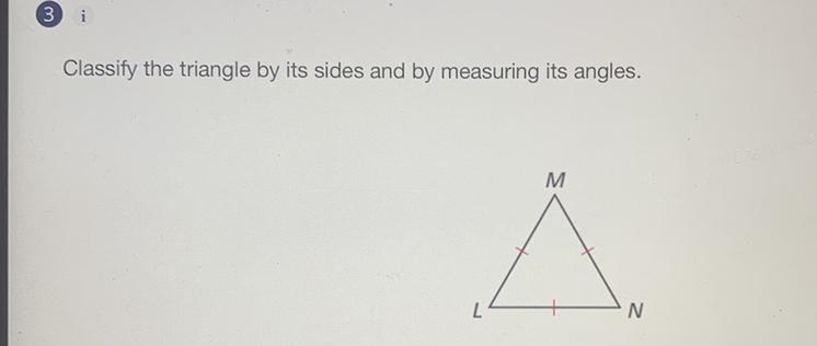 Classify the triangle by its sides and by measuring its angles.-example-1