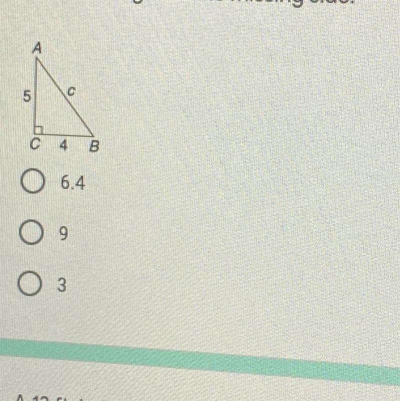 Find the length of the missing side-example-1