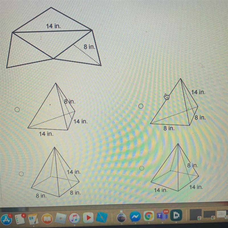 Which figure can be formed from the net?-example-1