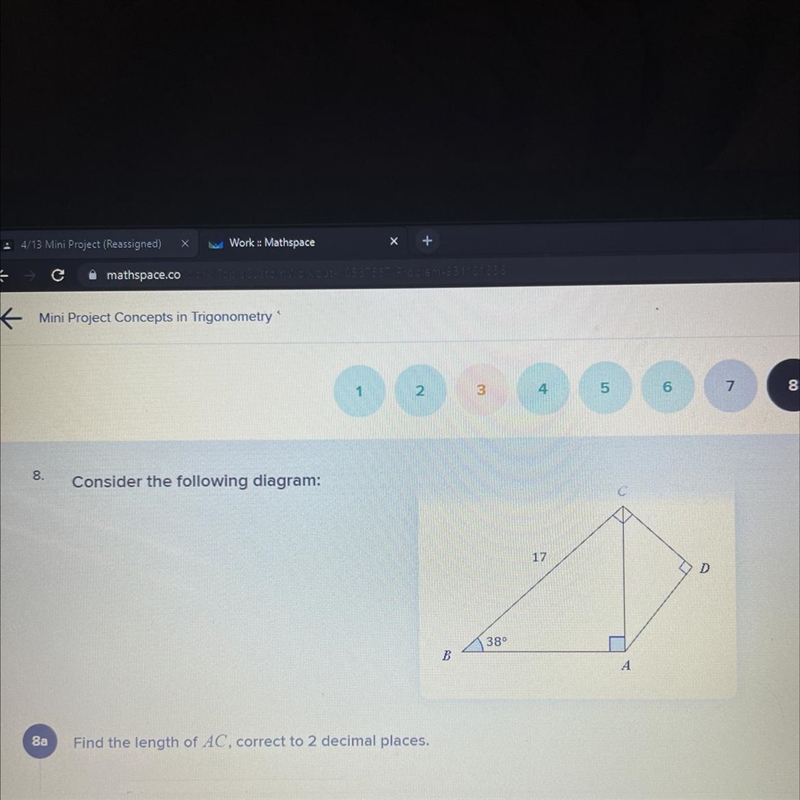 Find the length of AC, correct to 2 decimal places.-example-1