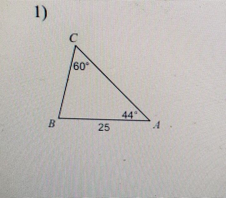 Solve each triangle. Round your answers to the nearest tenth. show work If possible-example-1