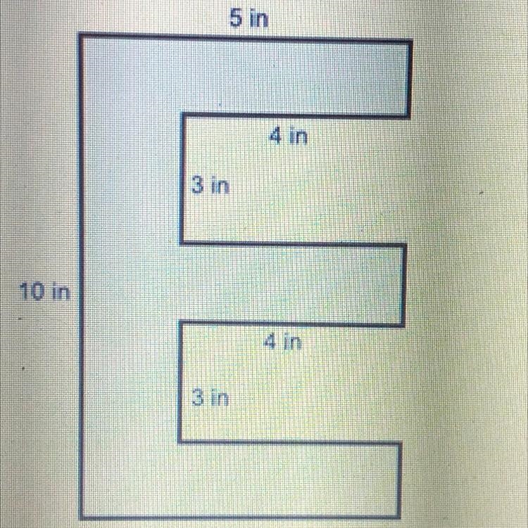 PLEASE HELP URGENT!! An irregular polygon is shown below: A: 21 Square Inches B: 22 Square-example-1