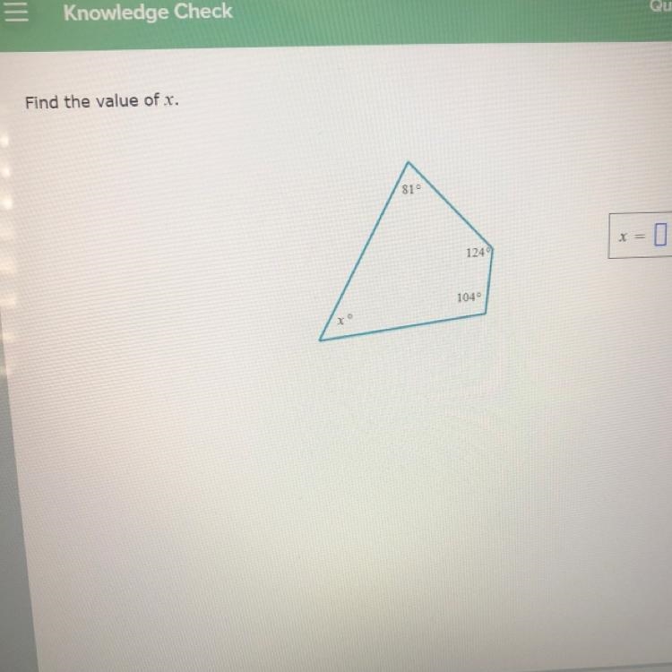 Help!! Find the value of x-example-1