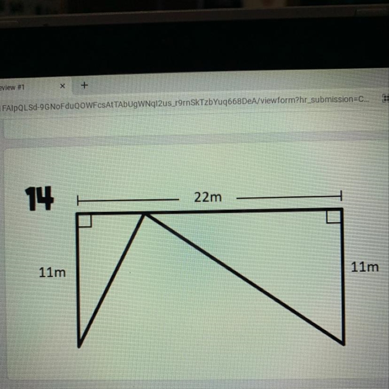 Find the area of the triangles put together.-example-1