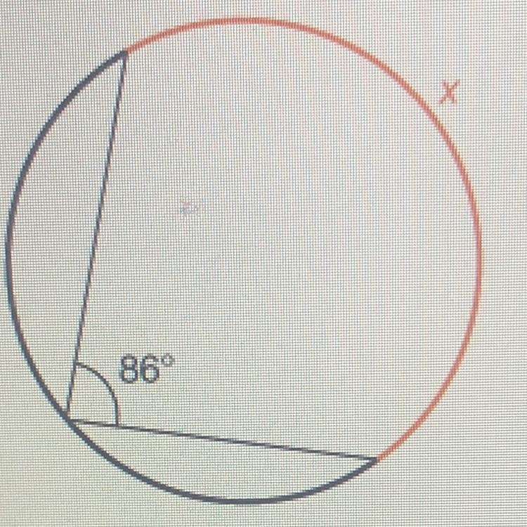 What is the measure of x? 344 43 172 86-example-1