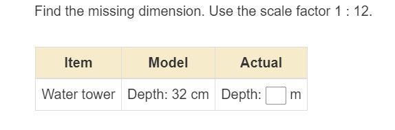 Item 14 Find the missing dimension. Use the scale factor 1 : 12.-example-1