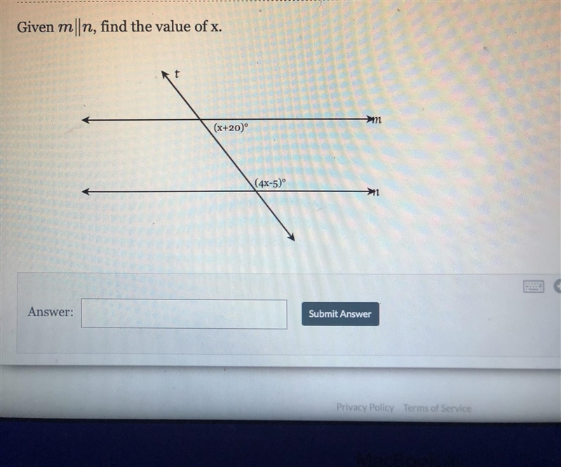 Given m||n fine the value of x-example-1