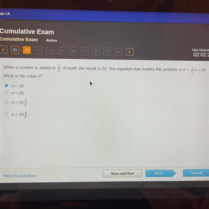 When a number is added to of itself, the result is 24. The equation that models this-example-1