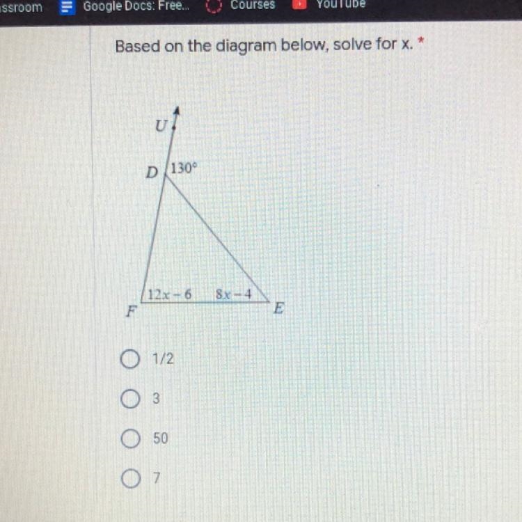 Based on the diagram below, solve for x-example-1