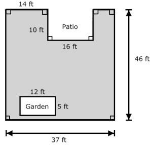 The Davis family is going to reseed the grass in the backyard. Their yard is irregularly-example-1