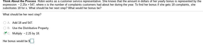 Only answer the part where it says her bonus will be______-example-1