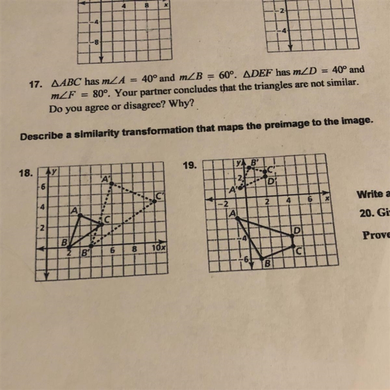 Please Help! #17, 18, 19-example-1