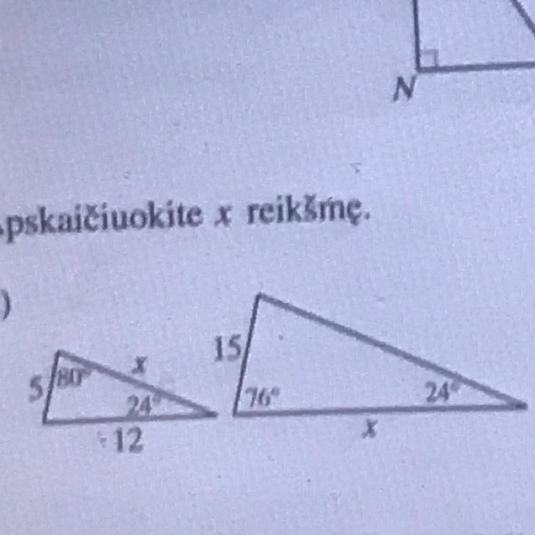 I need to calculate the x here. Could somebody help out?-example-1