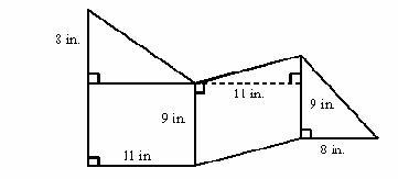 Find the area. The figure is not drawn to scale. Hint: Find the sum of the areas of-example-1