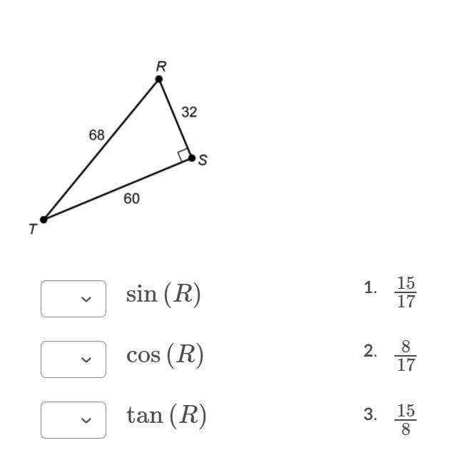 1) Provide the sine, cosine, and tangent of ∠F 2) Provide the sine, cosine, and tangent-example-2