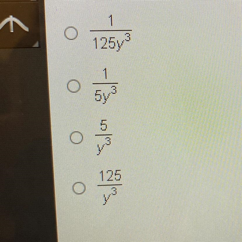 Which expression is equivalent to 5y^-3-example-1