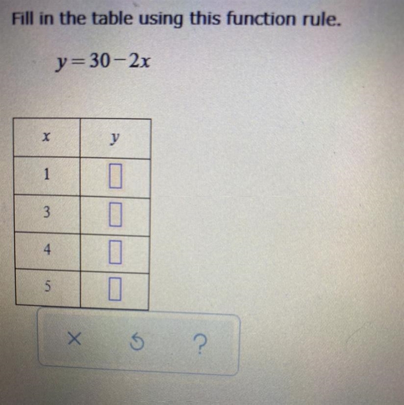 Fill in the table using this function rule-example-1