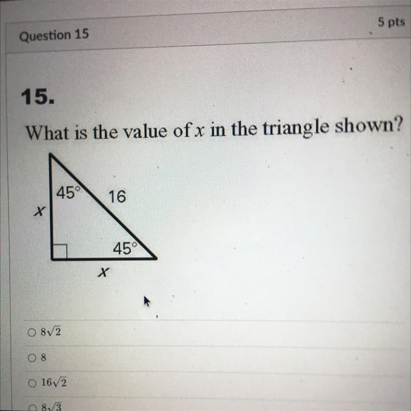 What is the value of X in the triangle shown?-example-1