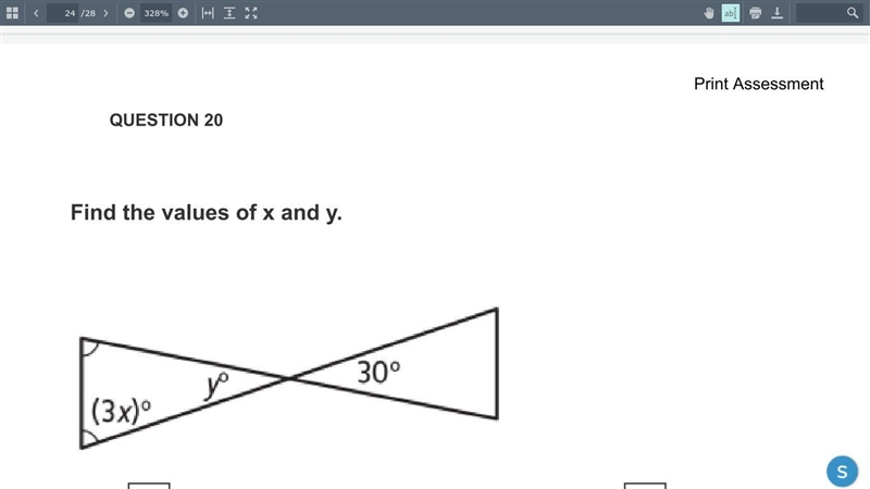 Find the values of x and y-example-1