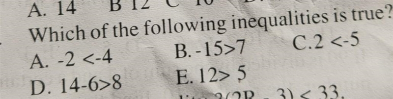 Which of the following inequalities is true? ​-example-1