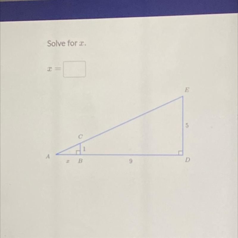 Solve similar triangles (advanced)-example-1