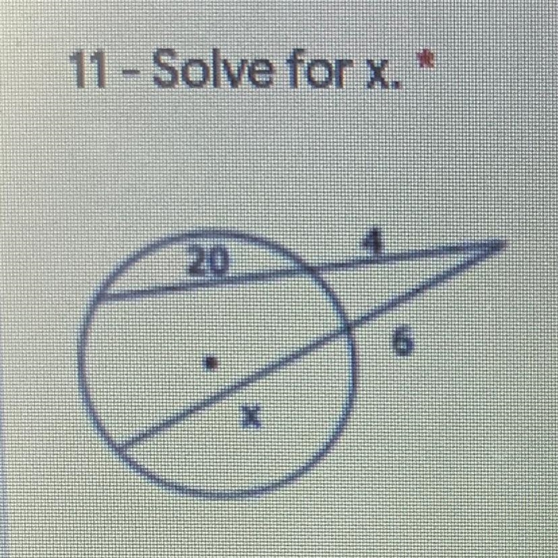 HELP: Solve for x. A.7 B.10 C.16 D.20-example-1