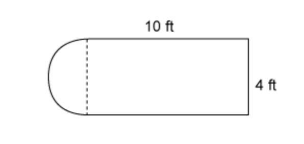 This figure consists of a rectangle and semicircle. What is the area of this figure-example-1