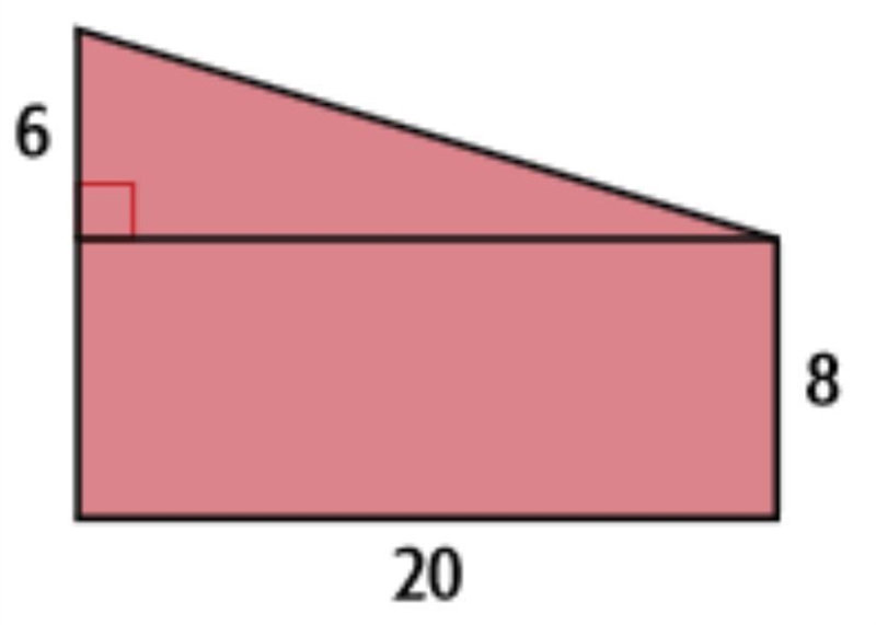 Find the area of the figure shown below: a 34 square units b 220 square units c 480 square-example-1