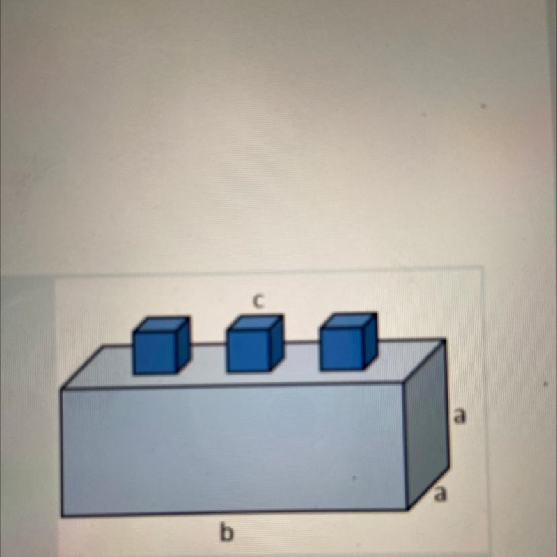 Three same-sized cubes are attached to the top of a rectangular prism as shown below-example-1