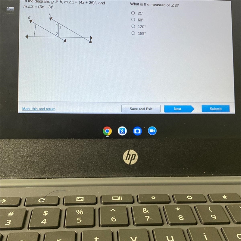 What is the measure of 3?-example-1