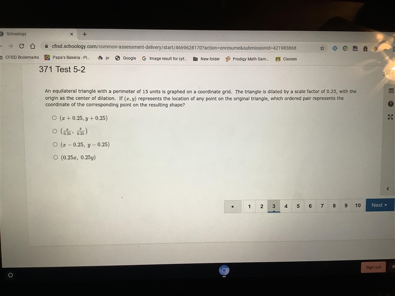 An equal lateral triangle with a perimeter of 15 units is graft on according to grade-example-1