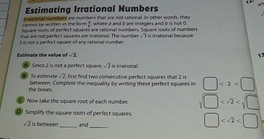 Estimating Irrational Numbers​-example-1