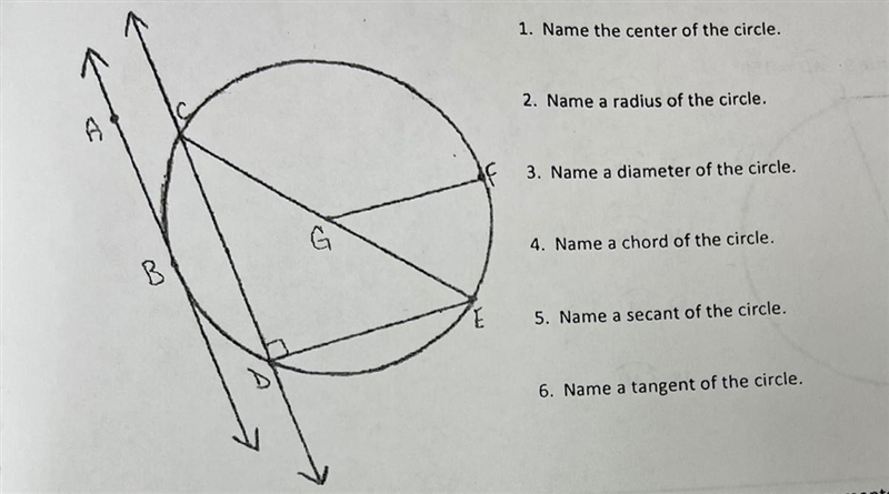 Please help me name the parts of the circle-example-1