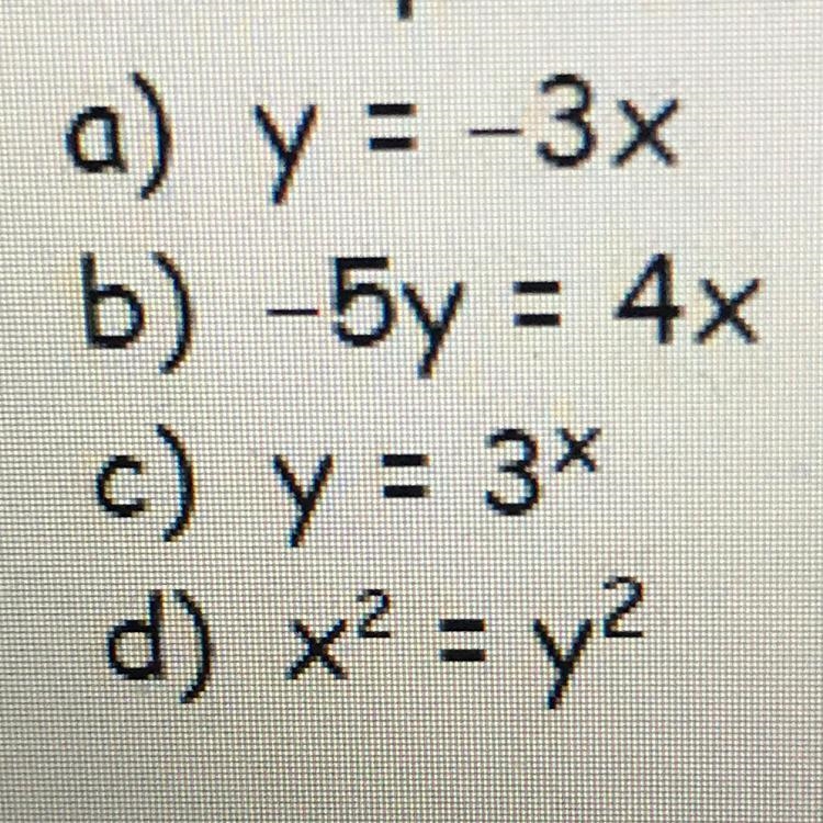 Which equation does not represent a function?-example-1