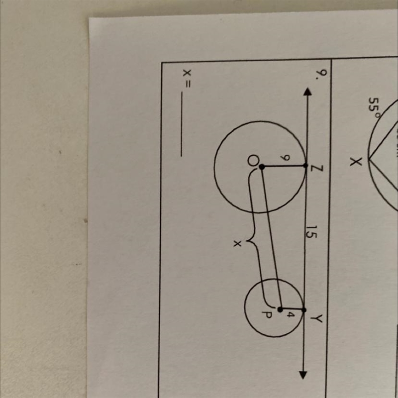 Solve for x. Using the image above!-example-1