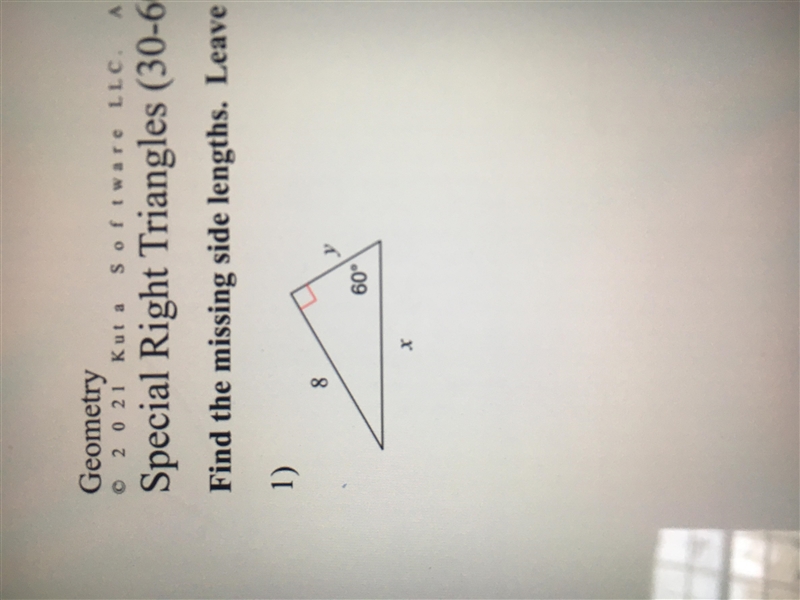 Find the missing side lengths of this triangle. Need help please. PLEASE NO LINKS-example-1